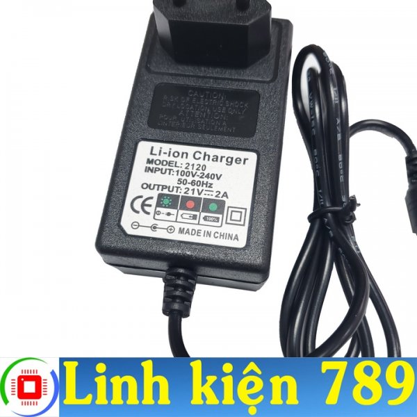 Sạc ắc quy 21V Pin Lithium 5S 3.7V 21V 2A tự ngắt khi đầy